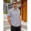 imageCOOFANDY Mens Short Sleeve Button Down Shirts Wrinkle Free Casual Summer Shirts Business Dress ShirtsLight Grey