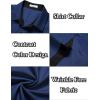 imageCOOFANDY Mens Short Sleeve Button Down Shirts Wrinkle Free Casual Summer Shirts Business Dress ShirtsNavy Blue