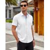imageCOOFANDY Mens Short Sleeve Button Down Shirts Wrinkle Free Casual Summer Shirts Business Dress ShirtsWhite