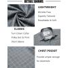 imageCOOFANDY Mens Short Sleeve Button Down Shirts Wrinkle Free Dress Shirts Casual Polka Dot Print Shirt with PocketGrey Plaid