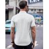 imageCOOFANDY Mens Short Sleeve Button Down Shirts Wrinkle Free Dress Shirts Casual Polka Dot Print Shirt with PocketWhiteclover