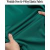 imageCOOFANDY Mens Short Sleeve Casual Button Down Shark Shirts Wrinkle Free Untucked Shirt Summer Stretch Dress ShirtsEvergreen