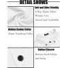 imageCOOFANDY Mens Short Sleeve Casual Button Down Shark Shirts Wrinkle Free Untucked Shirt Summer Stretch Dress ShirtsWhite