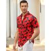 imageCOOFANDY Mens Short Sleeve Casual Button Down Shark Shirts Wrinkle Free Untucked Shirt Summer Stretch Dress ShirtsZcoconut Tree