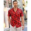 imageCOOFANDY Mens Short Sleeve Casual Button Down Shark Shirts Wrinkle Free Untucked Shirt Summer Stretch Dress ShirtsZcoconut Tree