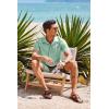 imageCOOFANDY Mens Short Sleeve Casual Button Down Shirts Textured Summer Beach Shirt with PocketLight Green