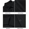 imageCOOFANDY Mens Short Sleeve Cuban Guayabera Shirt Casual Summer Beach Button Down ShirtsAblack