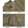 imageCOOFANDY Mens Short Sleeve Cuban Guayabera Shirt Casual Summer Beach Button Down ShirtsArmy Green