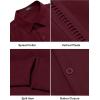 imageCOOFANDY Mens Short Sleeve Cuban Guayabera Shirt Casual Summer Beach Button Down ShirtsAwine Red