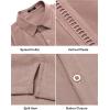 imageCOOFANDY Mens Short Sleeve Cuban Guayabera Shirt Casual Summer Beach Button Down ShirtsDeep Pink