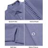 imageCOOFANDY Mens Short Sleeve Cuban Guayabera Shirt Casual Summer Beach Button Down ShirtsGrey Blue