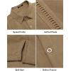 imageCOOFANDY Mens Short Sleeve Cuban Guayabera Shirt Casual Summer Beach Button Down ShirtsLight Brown