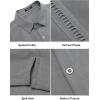imageCOOFANDY Mens Short Sleeve Cuban Guayabera Shirt Casual Summer Beach Button Down ShirtsLight Grey