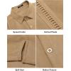 imageCOOFANDY Mens Short Sleeve Cuban Guayabera Shirt Casual Summer Beach Button Down ShirtsLight Tan