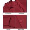 imageCOOFANDY Mens Short Sleeve Cuban Guayabera Shirt Casual Summer Beach Button Down ShirtsRed