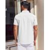 imageCOOFANDY Mens Short Sleeve Dress Shirts Button Down Shirts Regular Fit Business Casual Shirt with PocketWhite
