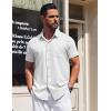 imageCOOFANDY Mens Short Sleeve Dress Shirts Button Down Shirts Regular Fit Business Casual Shirt with PocketWhite