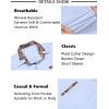 imageCOOFANDY Mens Short Sleeve Dress Shirts Casual Wrinkle Free Shirt Plaid Collar Summer Button Down ShirtsLight Blue