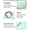 imageCOOFANDY Mens Short Sleeve Dress Shirts Casual Wrinkle Free Shirt Plaid Collar Summer Button Down ShirtsLight Green