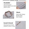 imageCOOFANDY Mens Short Sleeve Dress Shirts Casual Wrinkle Free Shirt Plaid Collar Summer Button Down ShirtsLight Grey