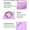 imageCOOFANDY Mens Short Sleeve Dress Shirts Casual Wrinkle Free Shirt Plaid Collar Summer Button Down ShirtsLight Purple