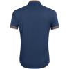imageCOOFANDY Mens Short Sleeve Dress Shirts Casual Wrinkle Free Shirt Plaid Collar Summer Button Down ShirtsNavy Blue