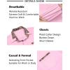 imageCOOFANDY Mens Short Sleeve Dress Shirts Casual Wrinkle Free Shirt Plaid Collar Summer Button Down ShirtsPink