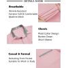 imageCOOFANDY Mens Short Sleeve Dress Shirts Casual Wrinkle Free Shirt Plaid Collar Summer Button Down ShirtsPinkstripe