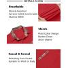 imageCOOFANDY Mens Short Sleeve Dress Shirts Casual Wrinkle Free Shirt Plaid Collar Summer Button Down ShirtsRed