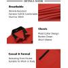 imageCOOFANDY Mens Short Sleeve Dress Shirts Casual Wrinkle Free Shirt Plaid Collar Summer Button Down ShirtsRedblack