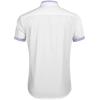 imageCOOFANDY Mens Short Sleeve Dress Shirts Casual Wrinkle Free Shirt Plaid Collar Summer Button Down ShirtsWhiteblue Stripe