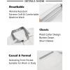 imageCOOFANDY Mens Short Sleeve Dress Shirts Casual Wrinkle Free Shirt Plaid Collar Summer Button Down ShirtsWhitestripe