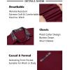 imageCOOFANDY Mens Short Sleeve Dress Shirts Casual Wrinkle Free Shirt Plaid Collar Summer Button Down ShirtsWine Red