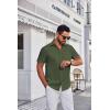 imageCOOFANDY Mens Short Sleeve Dress Shirts Wrinkle Free Business Casual Button Down Shirt with PocketArmy Green