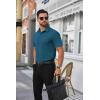 imageCOOFANDY Mens Short Sleeve Dress Shirts Wrinkle Free Business Casual Button Down Shirt with PocketBlue