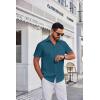 imageCOOFANDY Mens Short Sleeve Dress Shirts Wrinkle Free Business Casual Button Down Shirt with PocketBlue