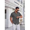 imageCOOFANDY Mens Short Sleeve Dress Shirts Wrinkle Free Business Casual Button Down Shirt with PocketDark Grey