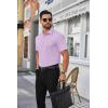 imageCOOFANDY Mens Short Sleeve Dress Shirts Wrinkle Free Business Casual Button Down Shirt with PocketPurple