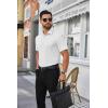 imageCOOFANDY Mens Short Sleeve Dress Shirts Wrinkle Free Business Casual Button Down Shirt with PocketWhite