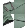 imageCOOFANDY Mens Short Sleeve Oxford Dress Shirt Chambray Button Down Work Shirt Casual Plaid Collar ShirtsArmy Green
