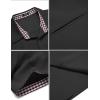 imageCOOFANDY Mens Short Sleeve Oxford Dress Shirt Chambray Button Down Work Shirt Casual Plaid Collar ShirtsBlack