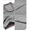 imageCOOFANDY Mens Short Sleeve Oxford Dress Shirt Chambray Button Down Work Shirt Casual Plaid Collar ShirtsLight Grey