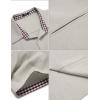imageCOOFANDY Mens Short Sleeve Oxford Dress Shirt Chambray Button Down Work Shirt Casual Plaid Collar ShirtsLight Khaki