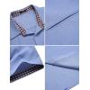 imageCOOFANDY Mens Short Sleeve Oxford Dress Shirt Chambray Button Down Work Shirt Casual Plaid Collar ShirtsSky Blue