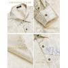 imageCOOFANDY Mens Silk Satin Dress Shirts Jacquard Long Sleeve Floral Button Up Shirts Party Prom Wedding ShirtBeige