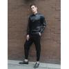 imageCOOFANDY Mens Silk Satin Dress Shirts Jacquard Long Sleeve Floral Button Up Shirts Party Prom Wedding ShirtBlack