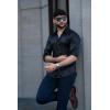 imageCOOFANDY Mens Silk Satin Dress Shirts Jacquard Long Sleeve Floral Button Up Shirts Party Prom Wedding ShirtBlack
