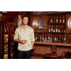 imageCOOFANDY Mens Silk Satin Dress Shirts Jacquard Long Sleeve Floral Button Up Shirts Party Prom Wedding ShirtCream Rose