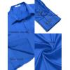 imageCOOFANDY Mens Silk Satin Dress Shirts Jacquard Long Sleeve Floral Button Up Shirts Party Prom Wedding ShirtSapphire