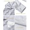 imageCOOFANDY Mens Silk Satin Dress Shirts Jacquard Long Sleeve Floral Button Up Shirts Party Prom Wedding ShirtSilver Gray